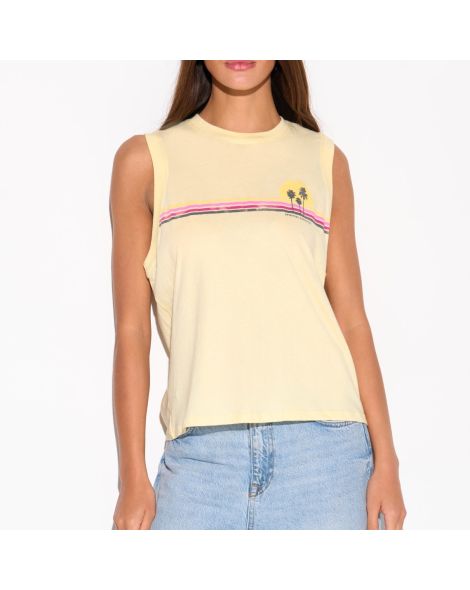 Women's Spiritual Gangster Sunset Stripe Bowery Tank 