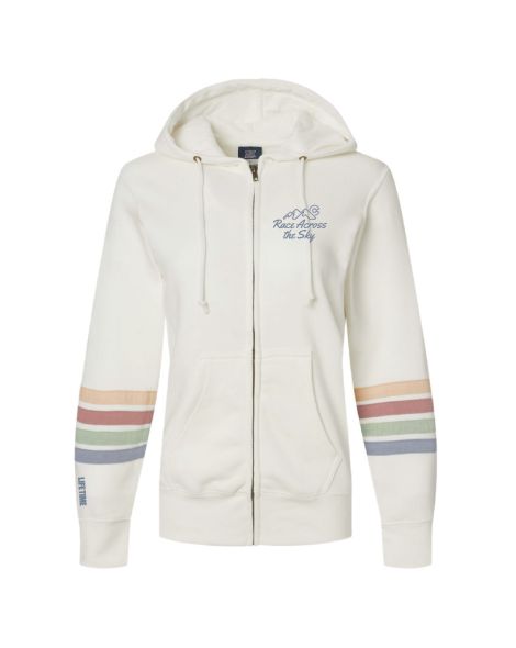 Women's 2025 Women's Striped Full Zip Hooded Sweatshirt
